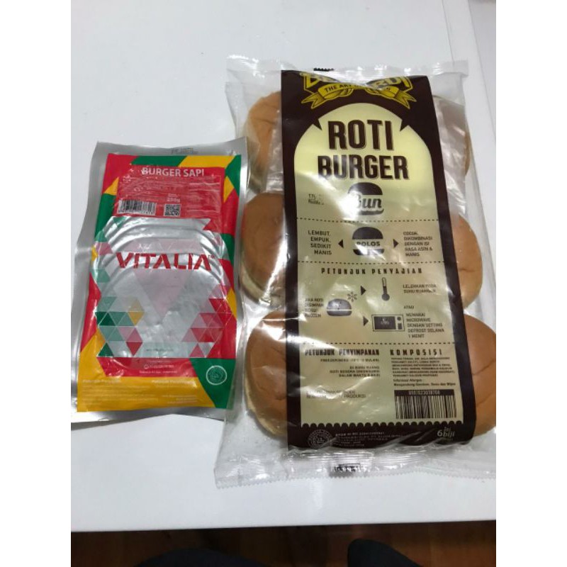 

Paket Bernardi Roti Burger Polos dan Burger Sapi Vitalia Termurah