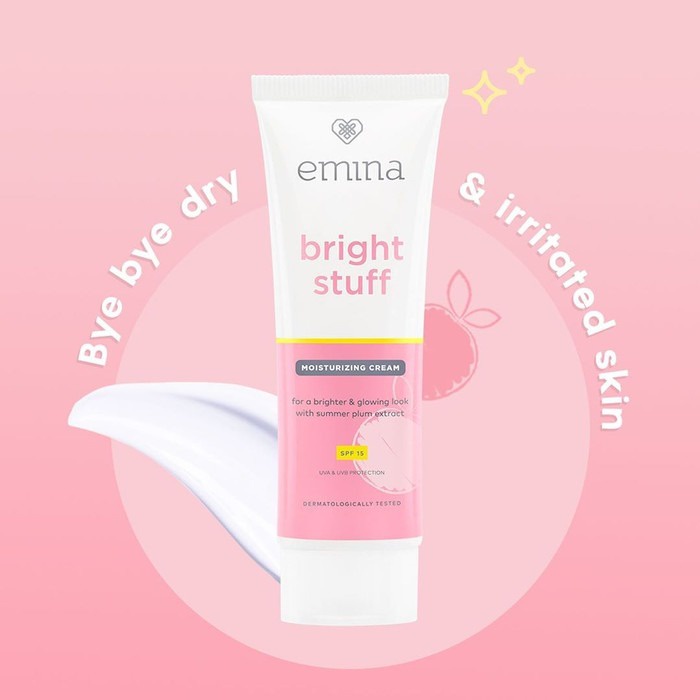 HARGA PROMO!! Bright Stuff Moisturizing Cream 20 ml Emina Pelembab Wajah Mencerahkan