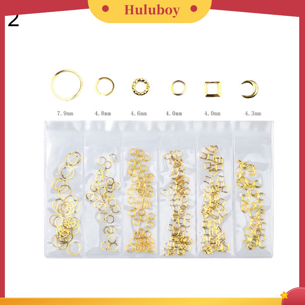 Huluboy Huluboy♡ Hiasan Kuku Nail Art Aneka Bentuk Geometri Hollow Bahan Metal