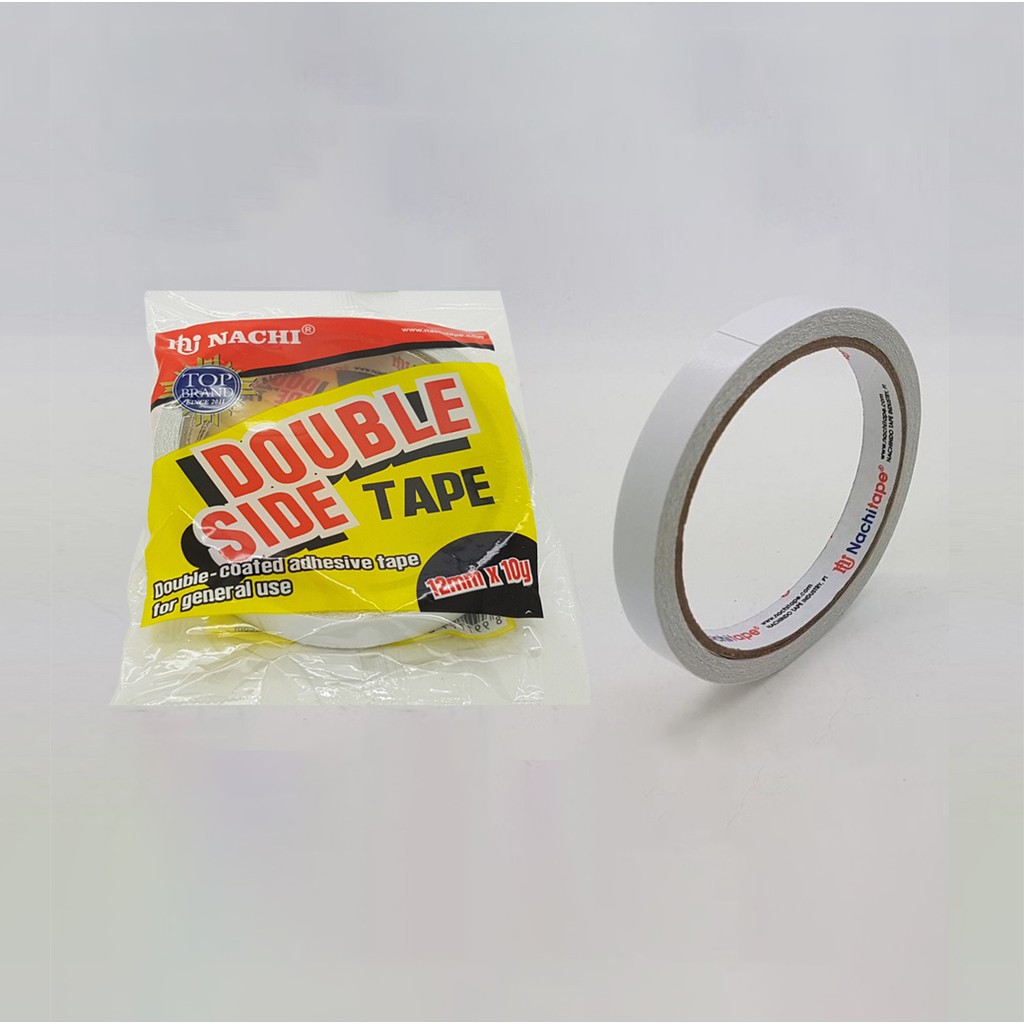 Double Side Tape Isolasi Bolak Balik Nachi 12 mm / 1/2 Inch x 10 Yard / 12mm / 1/2x10