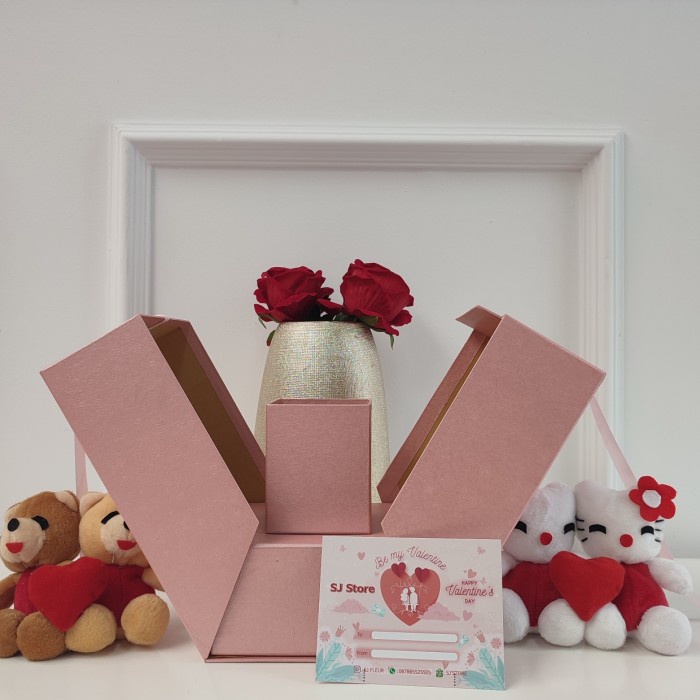 

Box kotak hampers valentine anniversary ulang tahun buket bunga kado 2 - Jual box...