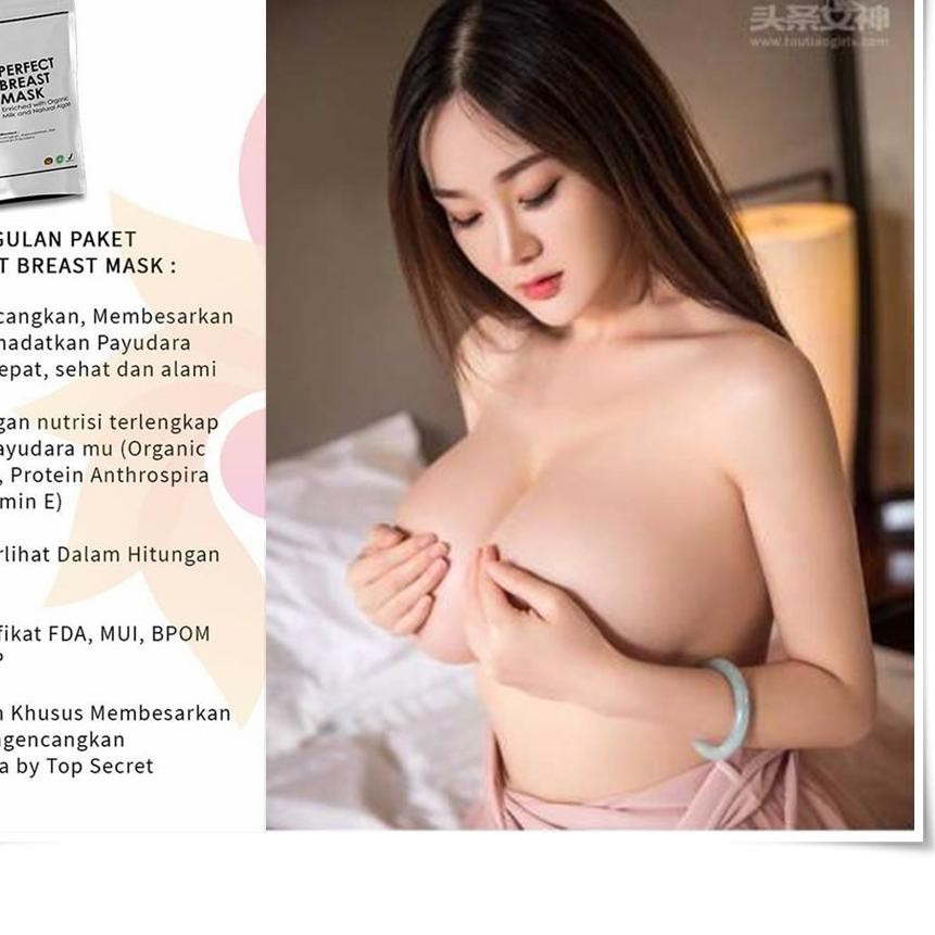 Terbaru [BISA ] Masker Pembesar Payudara Perfect Breast Mask Original Free Kuas Plate & Aloevera Gel