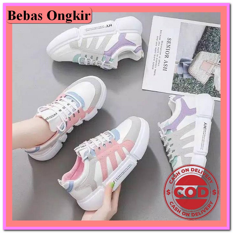 Sepatu Sneakers Canvas Slop Gaya Korea Import Terbaru Nyaman Sole Kare Sh10 Sepatu Kanvas Wanita Wan