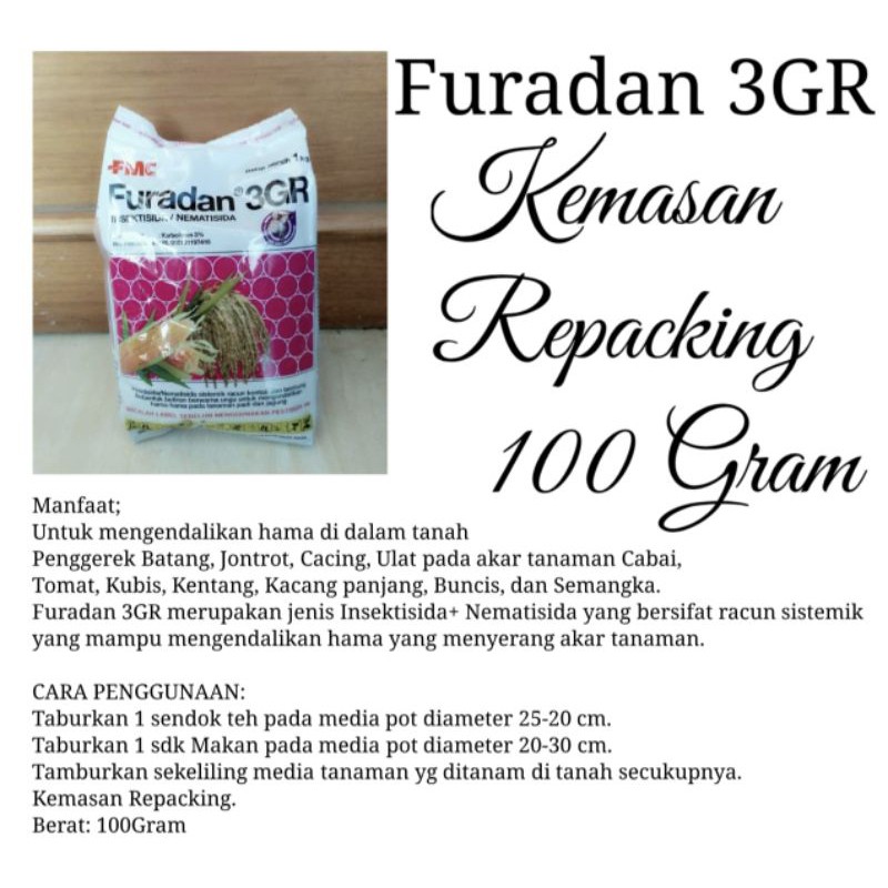 Furadan 3gr Pengendali Hama Kemasan Eceran 100gram Shopee Indonesia