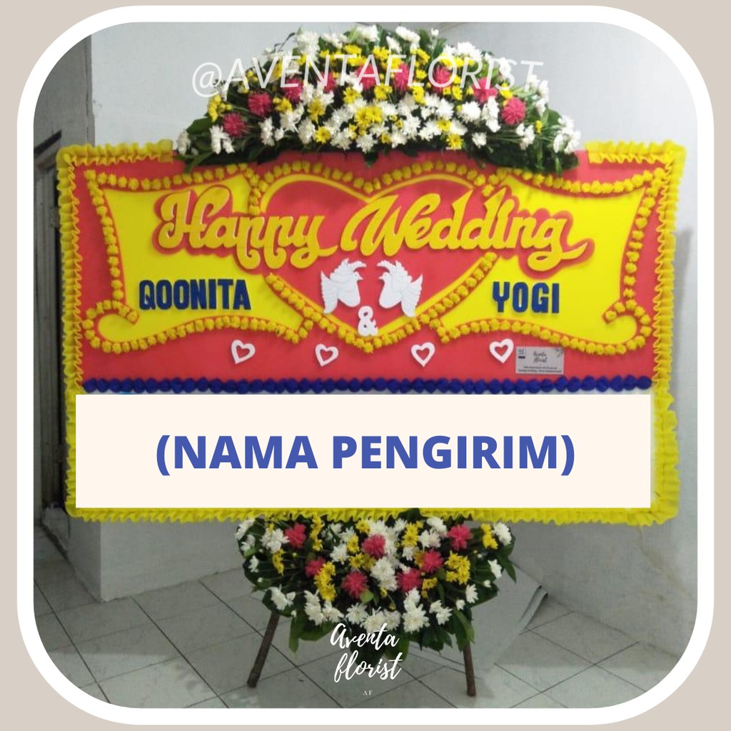 

Karangan Papan Bunga UK 2 x 1.25 (FREE ONGKIR)