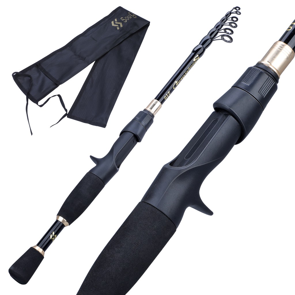 Sougayilang Joran Pancing Telescopic Fishing Rod Ultralight Weight Fishing Rod Carbon Fiber