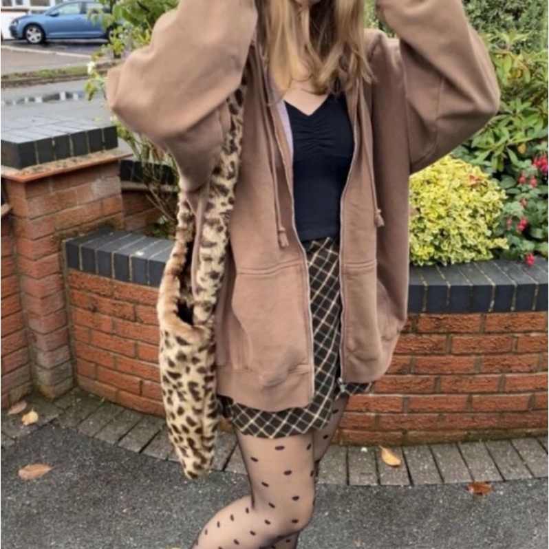 Hoodie polos Oversize Zipper L,XL,XXL jaket Switer Wanita Korea dupe carla by libra-1