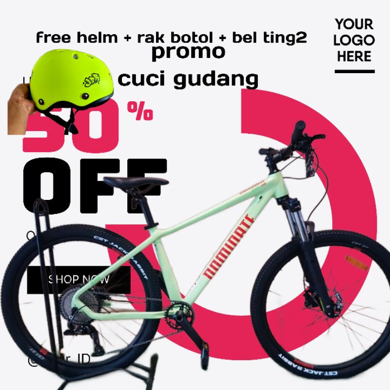 SEPEDA GUNUNG  MTB 27.5 DOMINATE A-ONE COMP 2021 edisi cuci gudang bonus helm dan lain nya