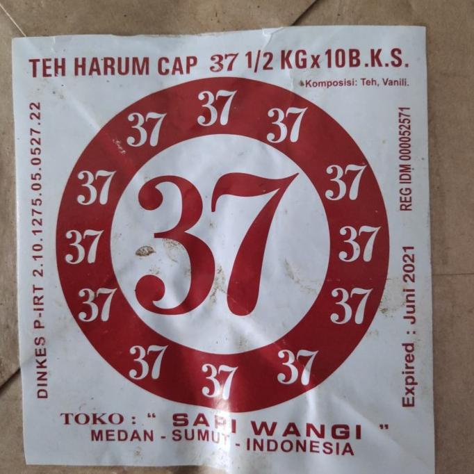 

[COD] Daun Teh kering Harum Cap 37 5 kg (500 gr x 10 bks) Medan Bubuk teh [COD]
