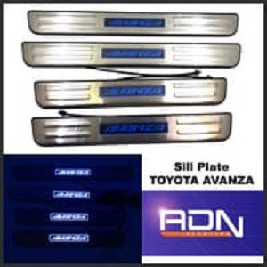 Sill Plate Stainless LED Toyota Avanza LAMPU Door Pintu set isi 4