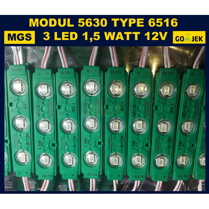 MODUL 5630 3 LED LENSA 6516 12V WARNA