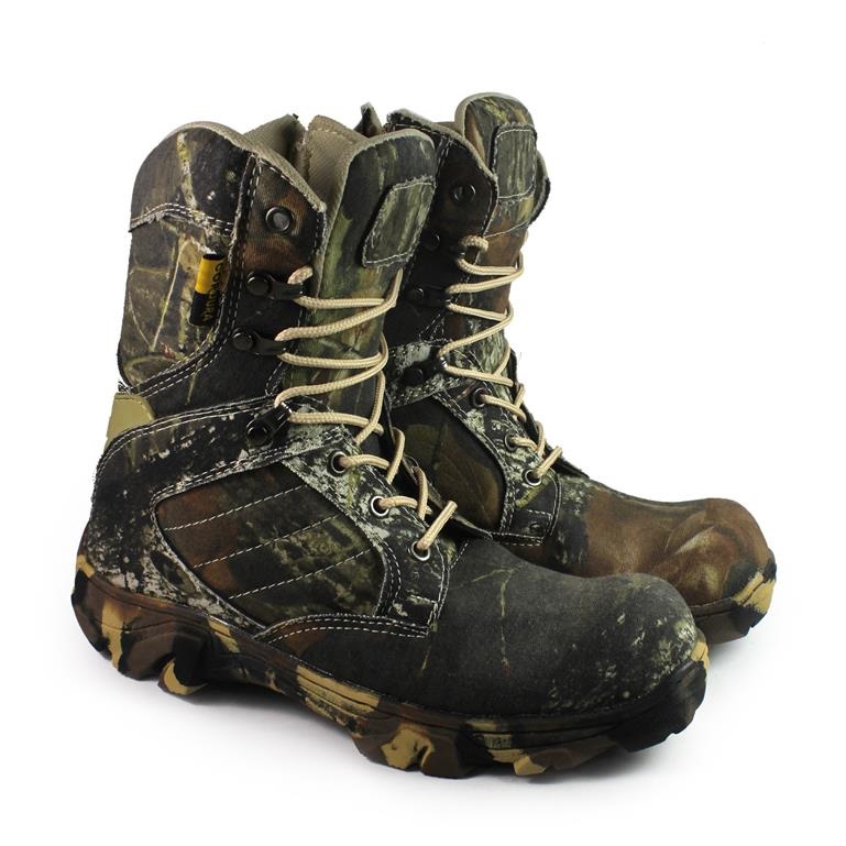 [ COD ] sepatu camo ninja safety sepatu ninja resleting samping safety ujung besi sepatu black force