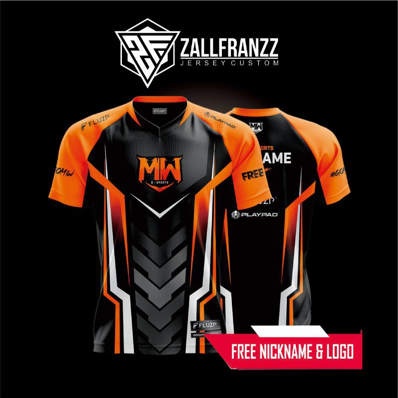 Jersey Baju Kaos Gaming Costum MLBB PUBGM Free Fire AOV CODM Terbaru 2021