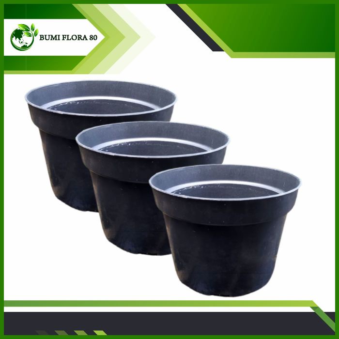 pot grace 35 hitam polos/pot grace 35/pot plastik