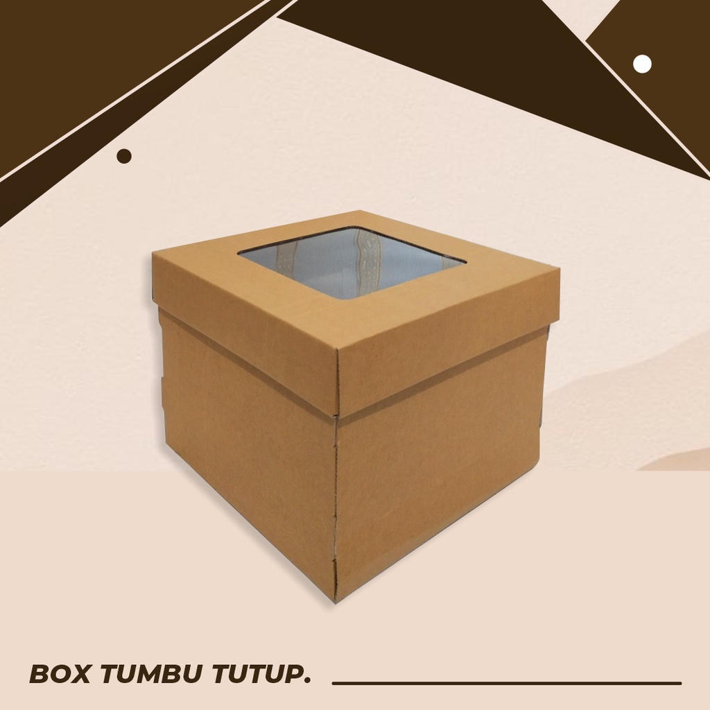 

Kardus/Box Tumbu Tutup Ukuran 26 x 26 x 20 cm - Bisa custom sablon dan ukuran