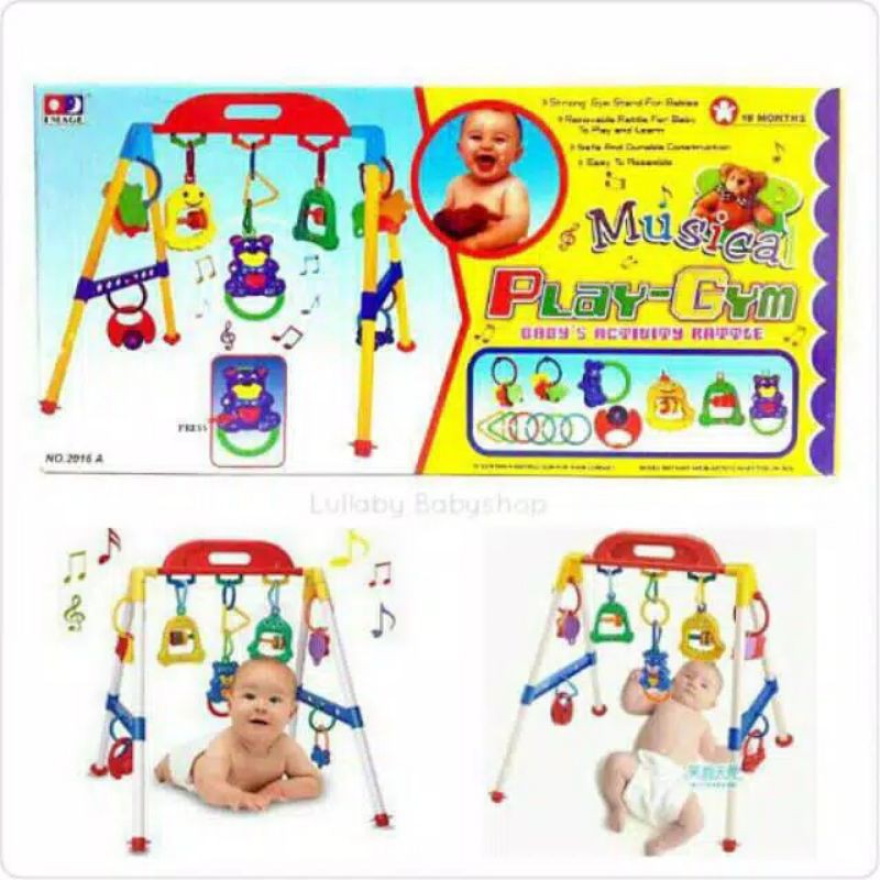 PLAY GYM BABY MAINAN EDUKASI ANAK MAINAN BAYI 3 BULAN SUGAR BABY BONEKA