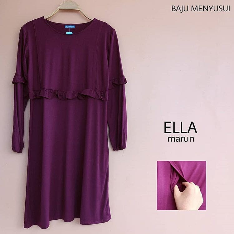  Baju  Hamil Menyusui Ella Polos  Shopee  Indonesia