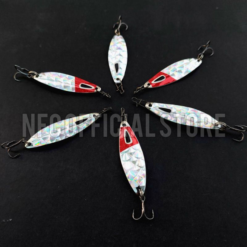 Lure metal Spoon S 5cm ( 5gr, 7gr, 10gr ) Umpan casting Tengiri, Giant Trevally, Baracuda, Talang-talang