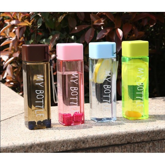 Botol Tempat minum My Bottle Petak Doff / Botol Persegi 500ml / Mybottle CLAIR High Quality