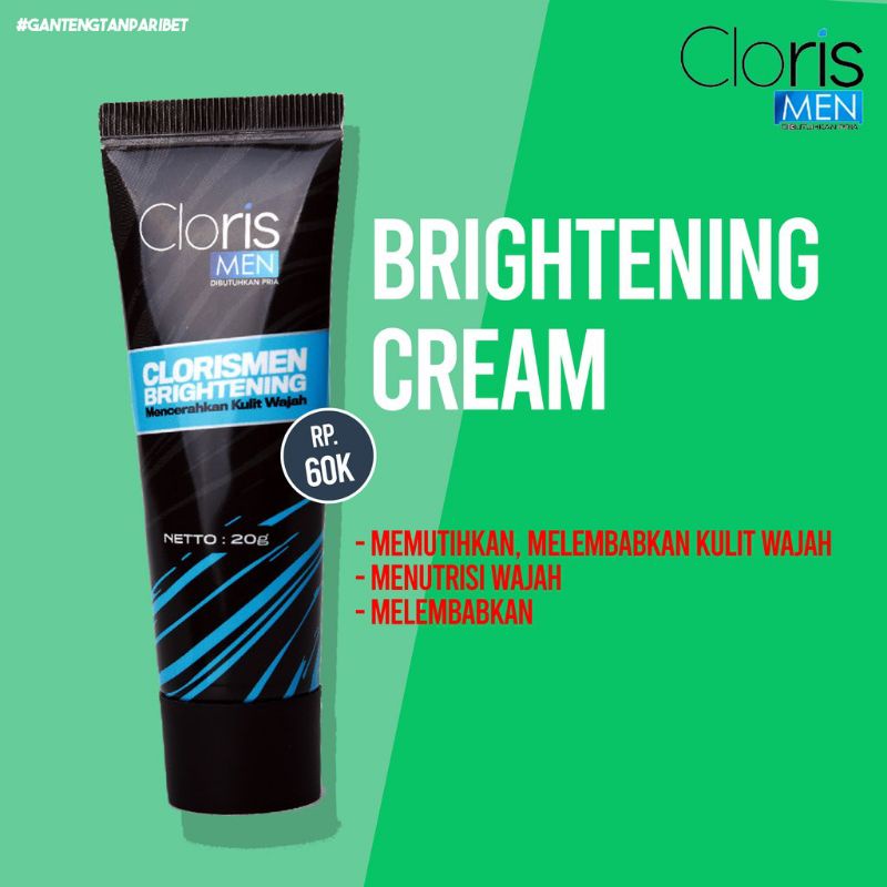 Jual Cloris Men Brightening Cream Untuk Mencerahkan Wajah Asli 100% ...