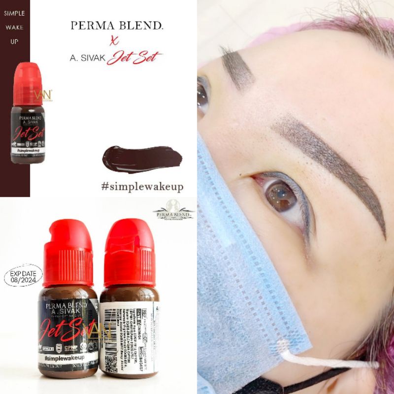 TINTA SULAM ALIS PERMABLEND A SIVAK JET SET SIMPLEWAKEUP 15ML/ EXP 2025