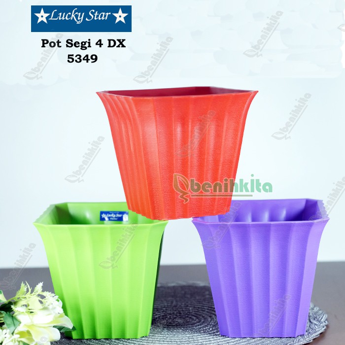 Pot Tanaman-Bunga Segi Violeta 5349-DX (Lucky Star)