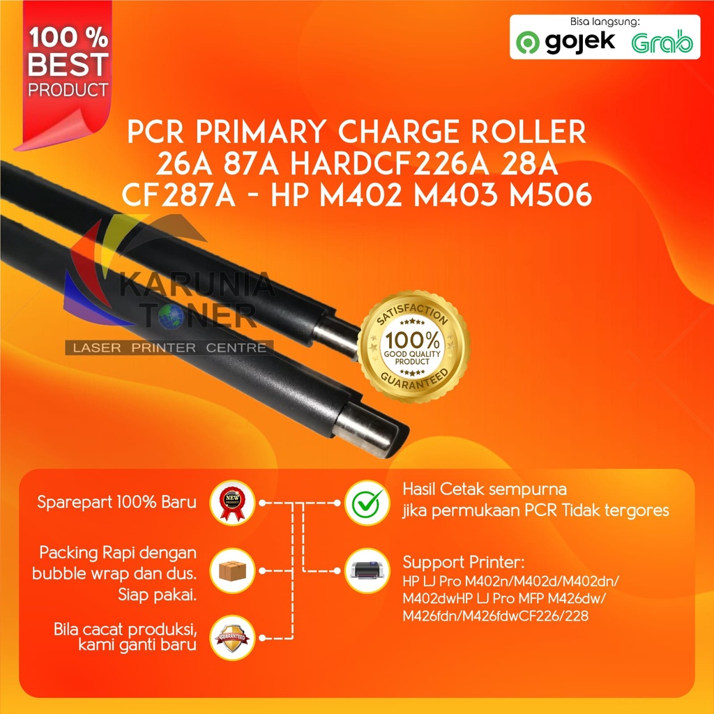 PCR Primary Charge Roller 26A CF226A 28A 87A CF287A M402 M403 M501 M506 M506dn M506n M506x M527