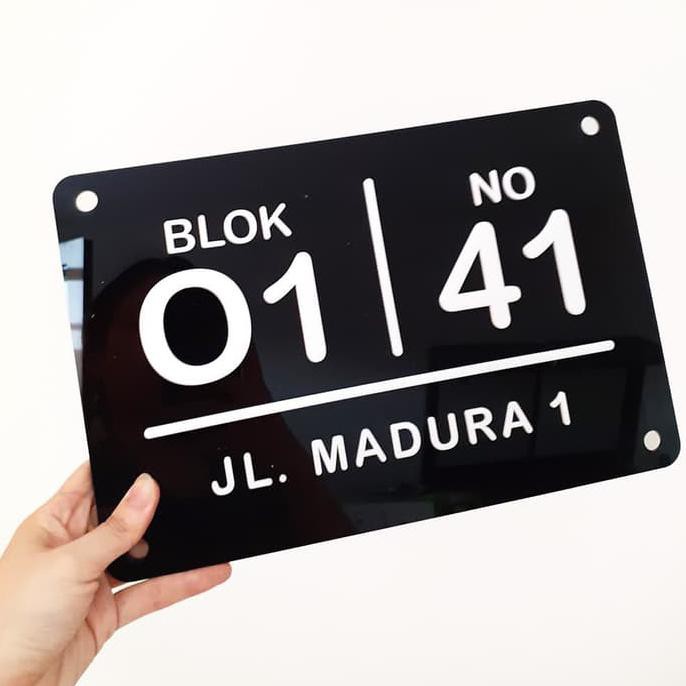 

[[BISA COD]] Nomor Rumah Acrylic Timbul 30x20cm TERJAMIN Kode 1015