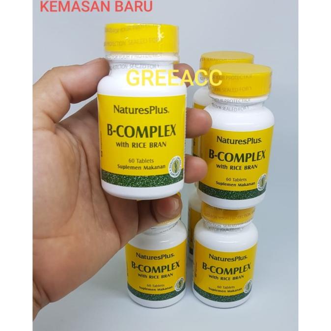 Nature's Plus Natures Vitamin B Complex 60 Tab with Rice Bran Original Lc