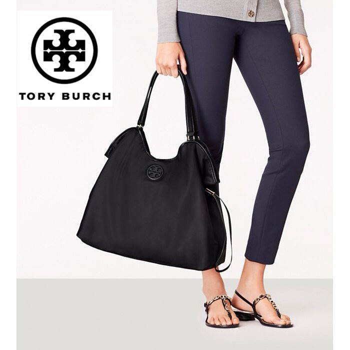 READY STOCK - TORY BURCH NYLON SLOUCHY TOTE IMPORT BAG