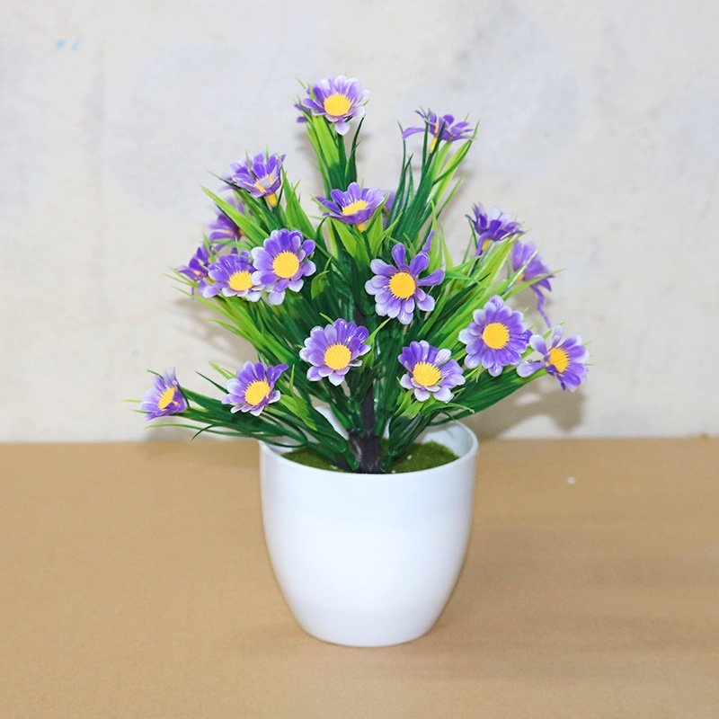 Swopply PT32 Pot Tanaman Hias Bunga Hias Plastik Ornamen Pot Bongsai Artificial Flower Decoration