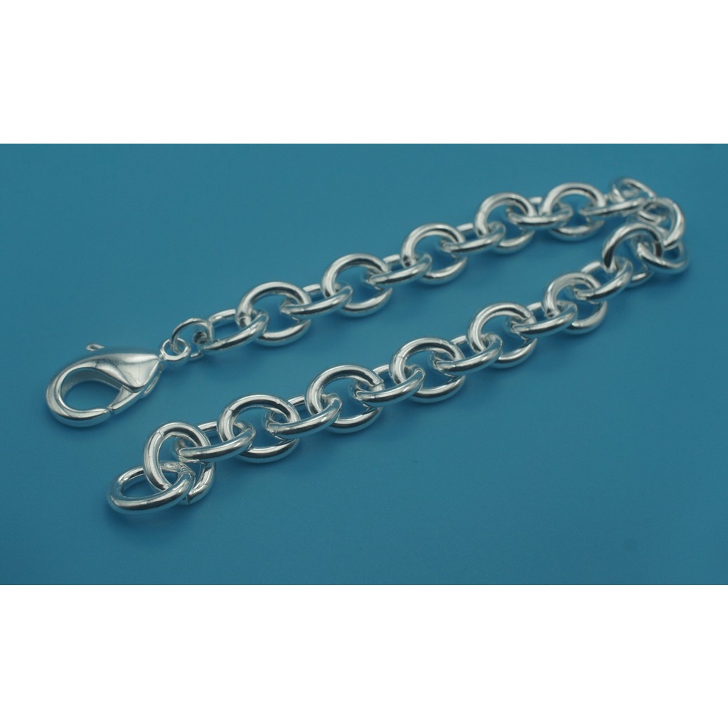 Gelang Kepang Bahan Stainless Steel Lapis Silver Untuk Wanita