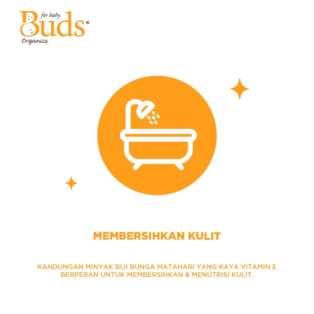 BUDS ORGANICS EVERYDAY HEAD TO TOE CLEANSER 225ML&amp; 425ML SABUN&amp;SHAMPO PERAWATAN KULIT BAYI