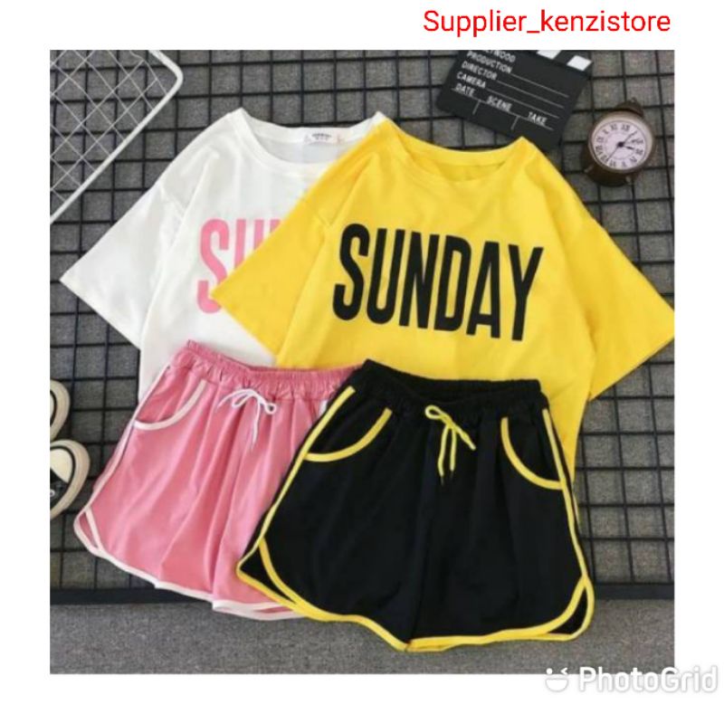 BISA [COD] [GRAB] Setelan Wanita SUNDAY/Fashion wanita ABG cantik kekinian Modern Murah