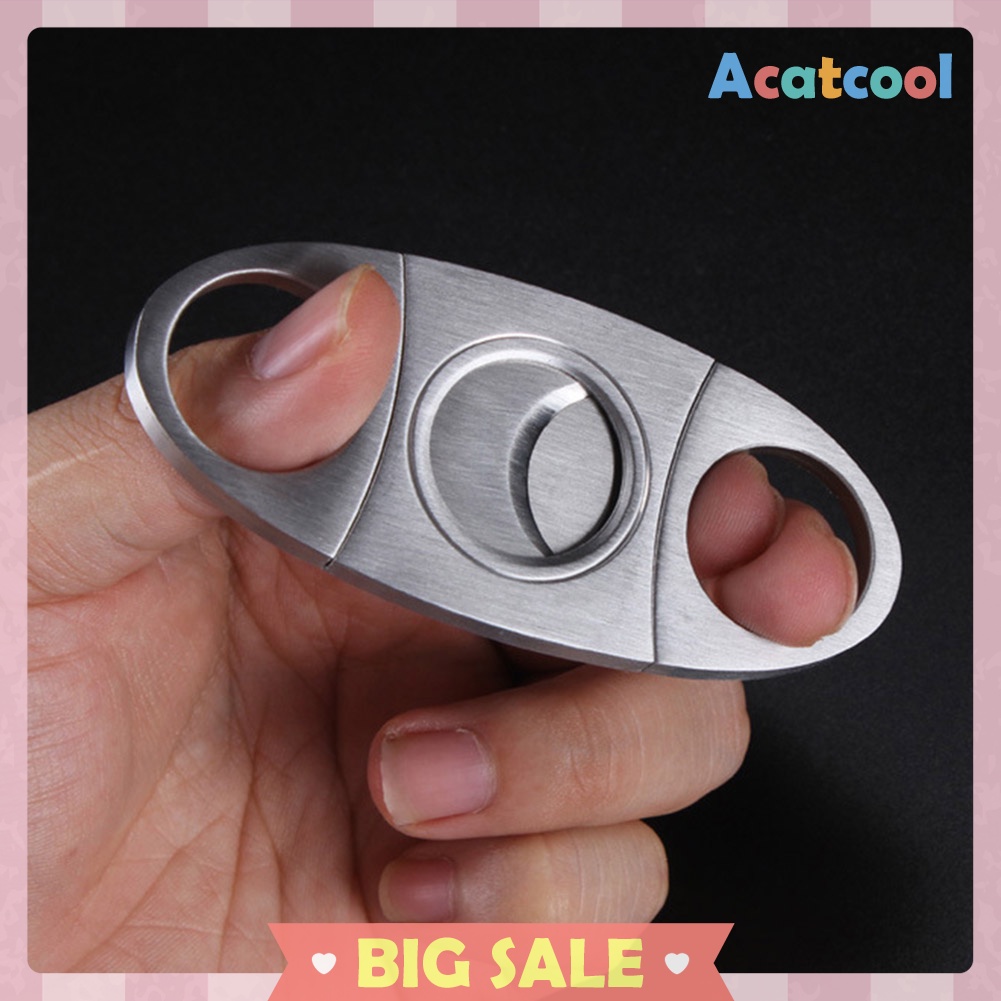 Cigar Cutter Guillotine Stainless Steel Double Blades Cigar Scissors Gift