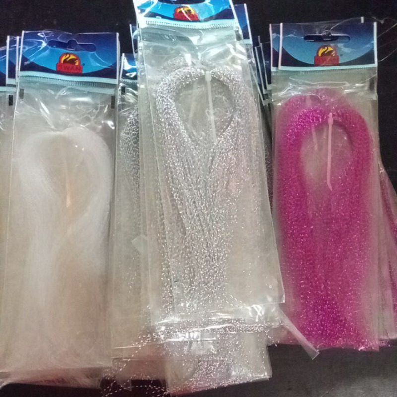 Benang Sutra/Benang Kilat Merah/putih/ungu/purple/perak/campur