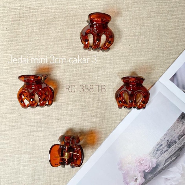 Jedai roche / Original jedai roche warna transparan / Jedai kecil 3cm / Jedai jepitan rambut wanita