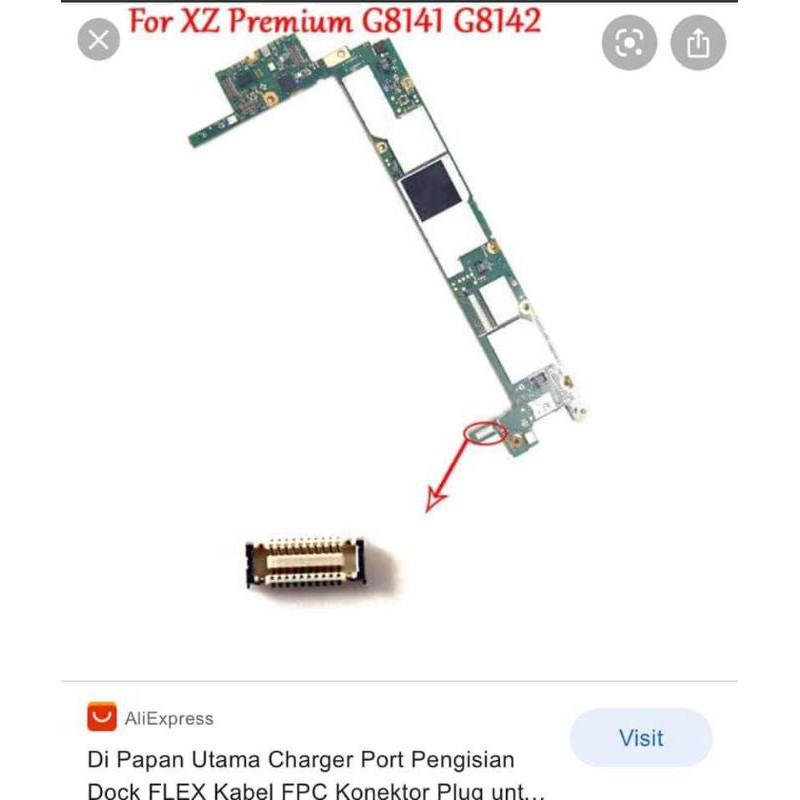 papan female concas konektor xzp xz premium
