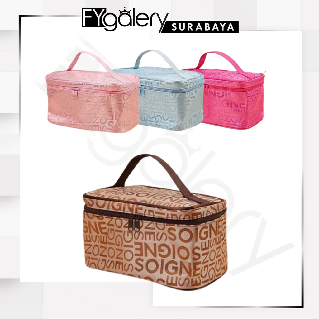 FYGALERYSURABAYA B112 Tas Kosmetik Monopoly Pouch Travel Pouch Serbaguna Tas