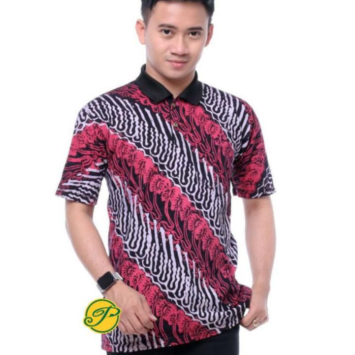 ✔️Paylater KAOS BATIK CAP BERKERAH #murah