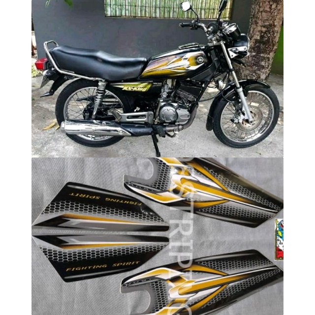 STRIPING RX KING HITAM KUNING TAHUN 2007 STIKER LIS STANDAR ORI YAMAHA