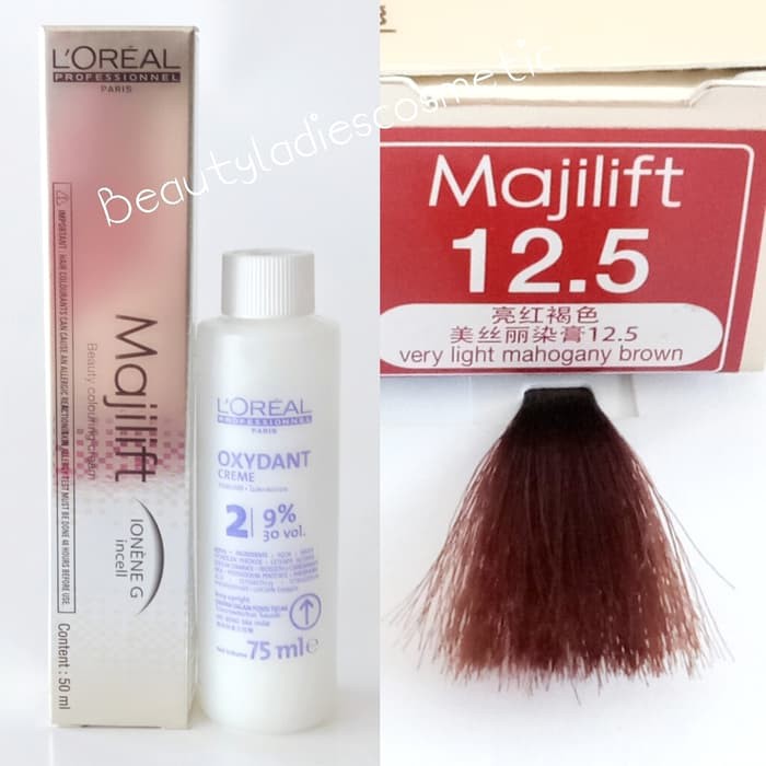 "Loreal Majilift Hair Color Very Light Mahogany Brown No.12.5 50ml"