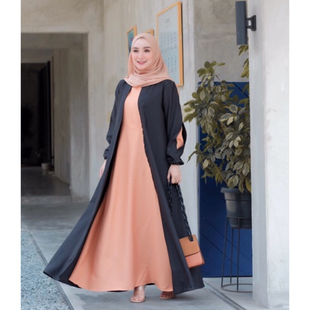 Kaftan dress polos turki RAFFI DRESS