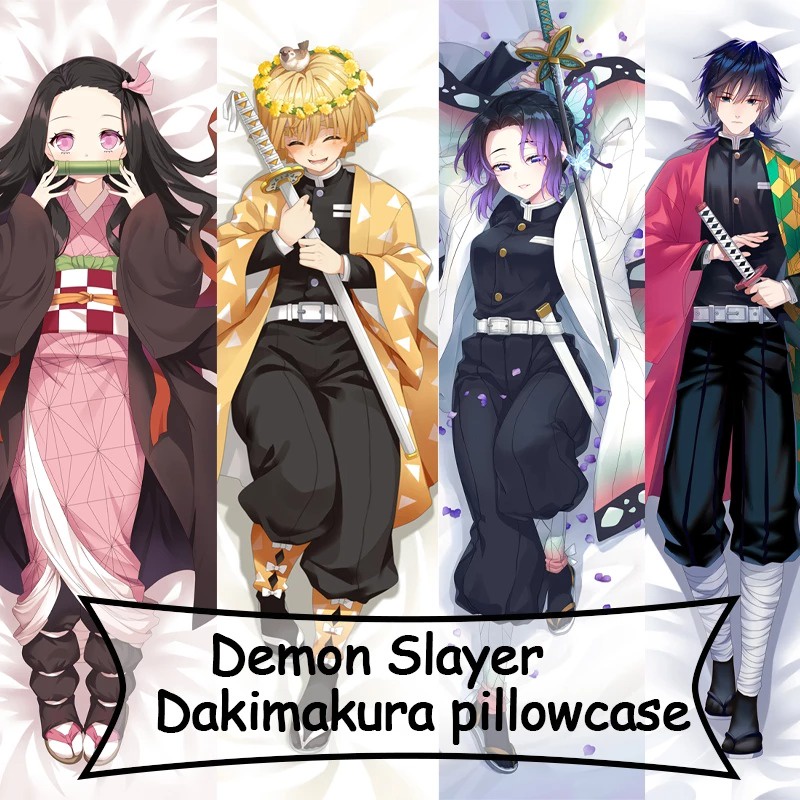 baju sarung kekinian Dakimakura Guling PillowCase Anime Demon Slayer Kamado Nezuko Ginyu Zenitsu Shi