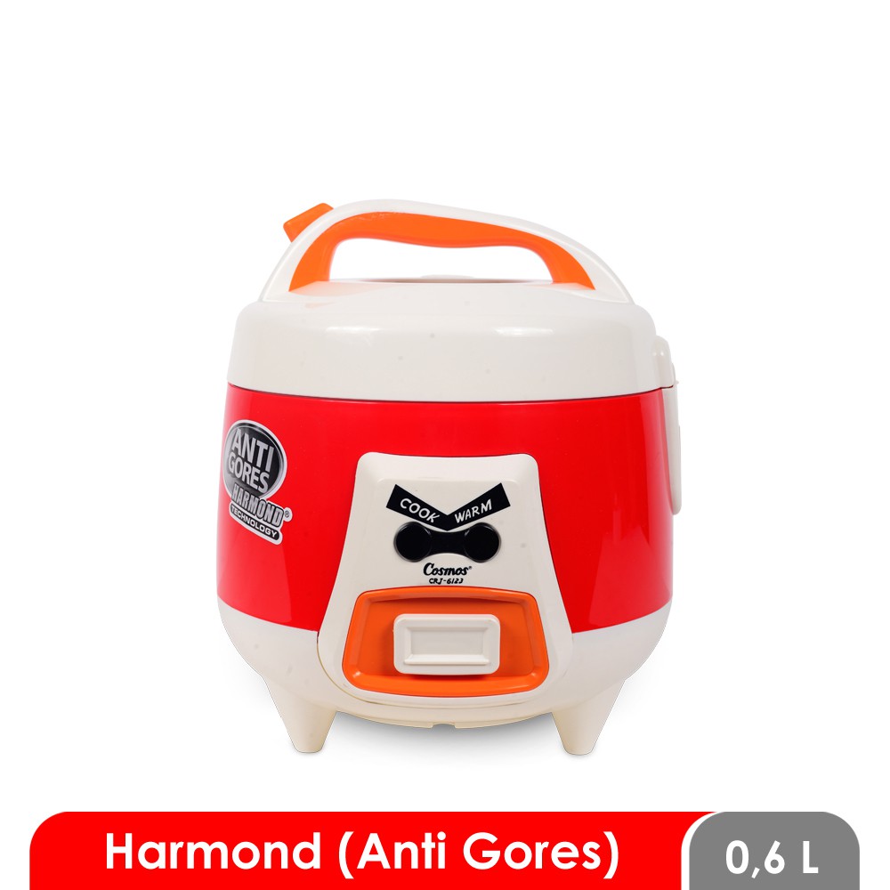 COSMOS CRJ 6123 HARMOND Rice Cooker 0.6 L 3in1 (memasak, mengukus, dan menghangatkan) 300 W