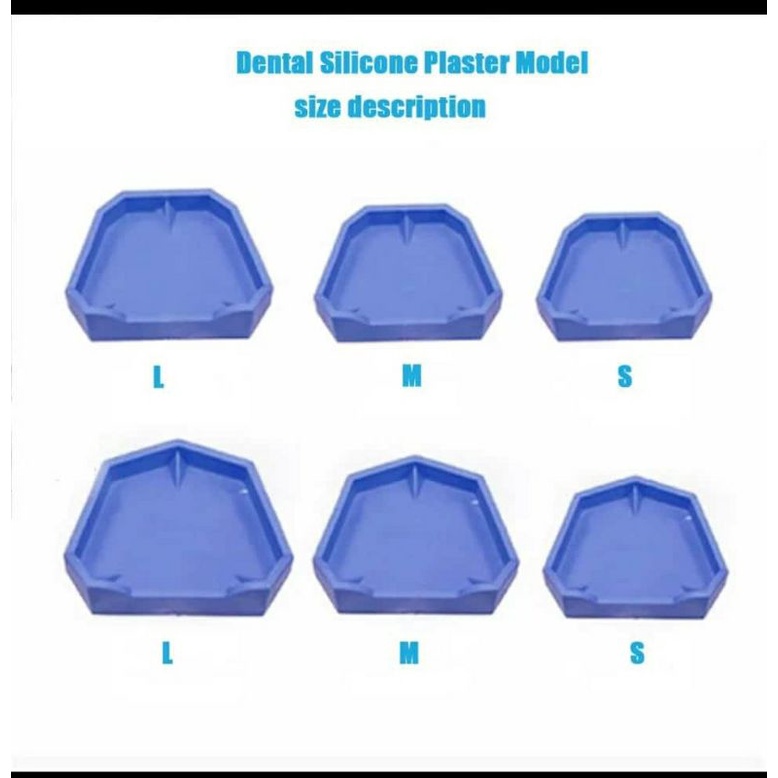 6 PCS Cetakan Basis Model Gigi / Rubber Base Silicone
