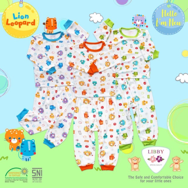 Libby Setelan Oblong Panjang motif isi 3 pasang Ukuran SML Besar