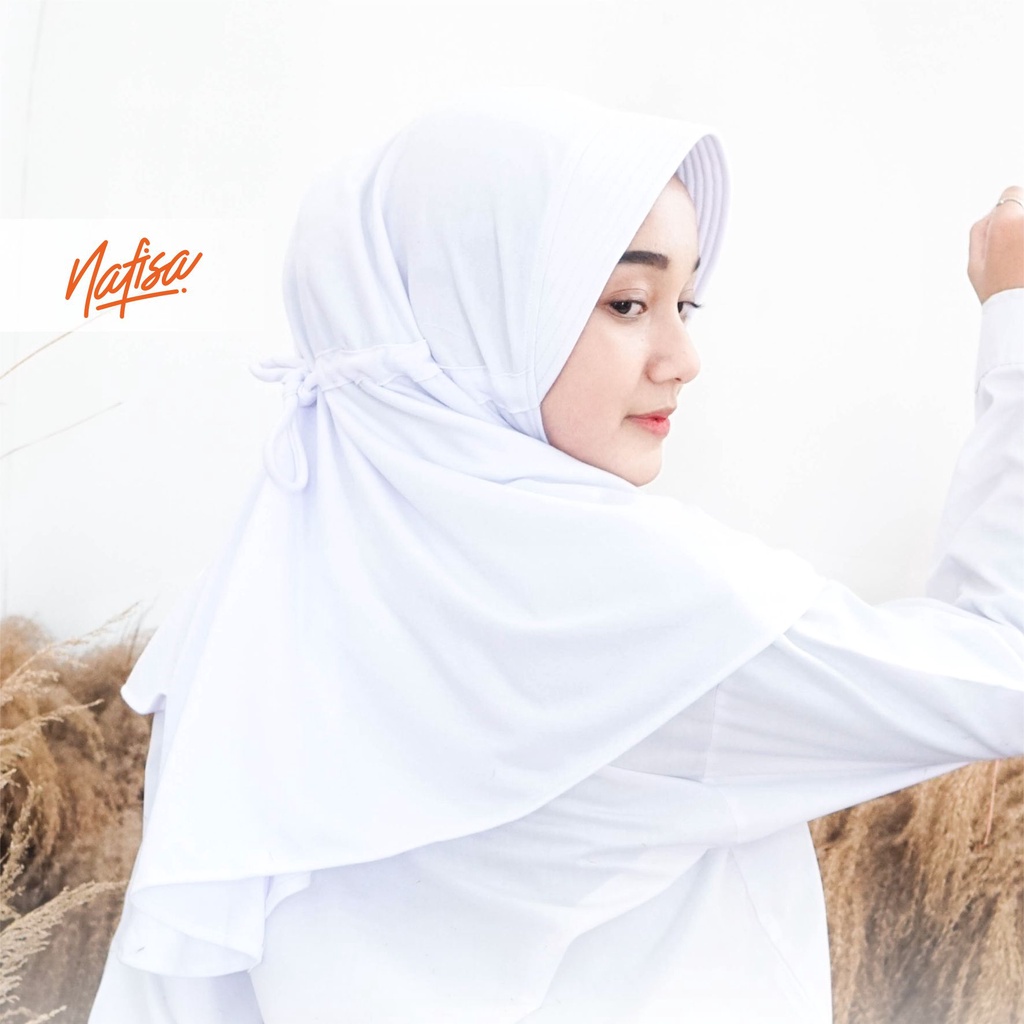 Jilbab Sekolah Nafisa Ventura | Kerudung Sekolah Anak SD SMP SMA Bergo Instan Anak Hijab Anak Sekolah