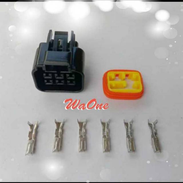 Socket CDI 6pin Tanpa Kabel plus Skun Waterproof