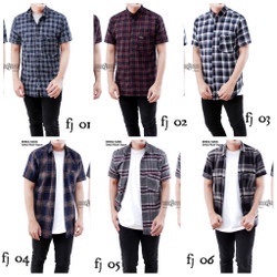 Kemeja Flanel Lengan Panjang Kemeja Pria Flanel Kotak Quality Premium GRATIS KAOS